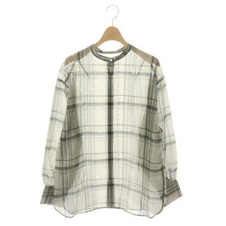 アングリッド(Ungrid)のアングリッド 21SS シアーチェックノーカラーシャツ ブラウス 長袖 F(シャツ/ブラウス(長袖/七分))