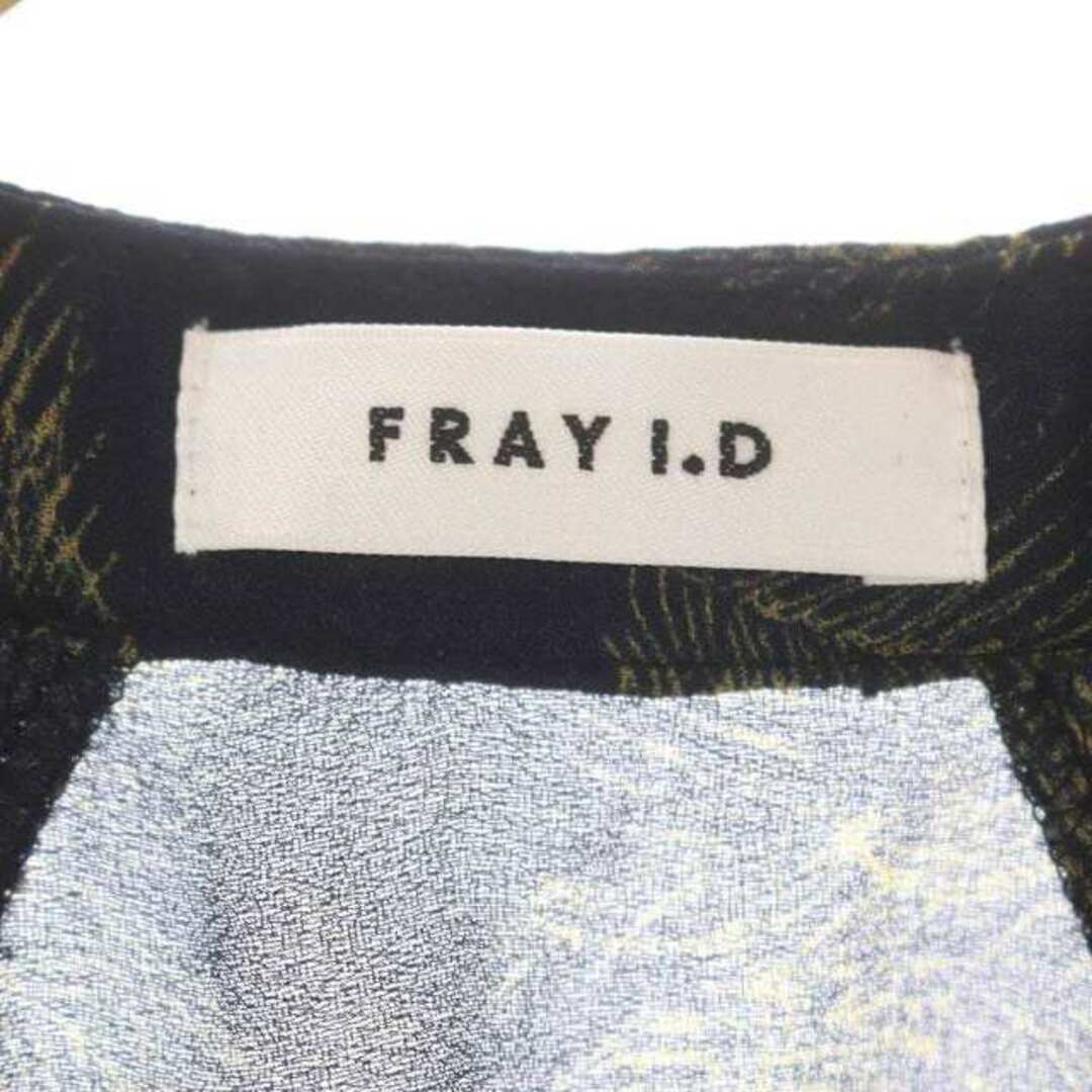 FRAY I.D(フレイアイディー)のフレイアイディー 22SS IPEKER タックフレアブラウス バンドカラー 紺 レディースのトップス(シャツ/ブラウス(半袖/袖なし))の商品写真