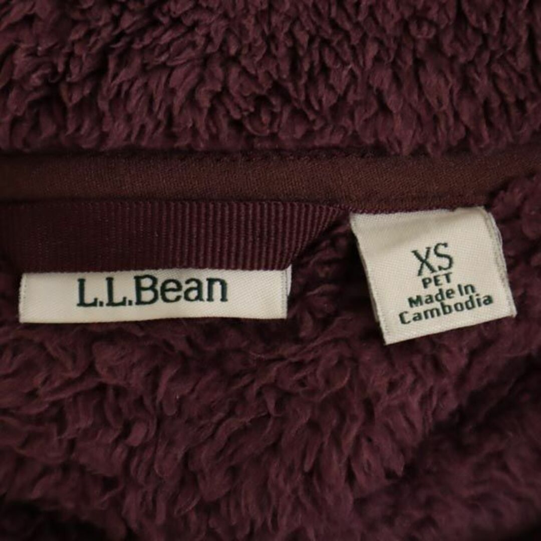 エルエルビーン アウトドア ジップアップ ボア ベスト XS ワイン系 L.L.Bean ロゴ メンズ   【230927】 7