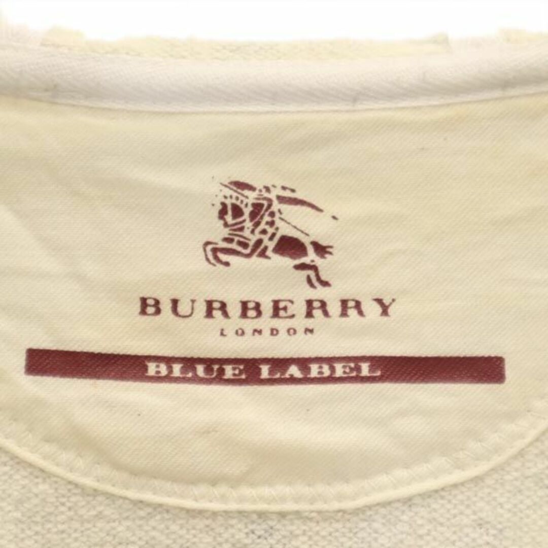 バーバリーブルーレーベル ジップパーカー チェック ホース刺繍ロゴ 38サイズ