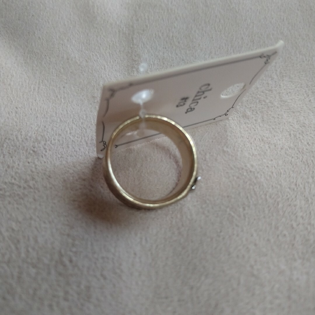 3COINS(スリーコインズ)のゴールド×シルバー マット リング レディースのアクセサリー(リング(指輪))の商品写真