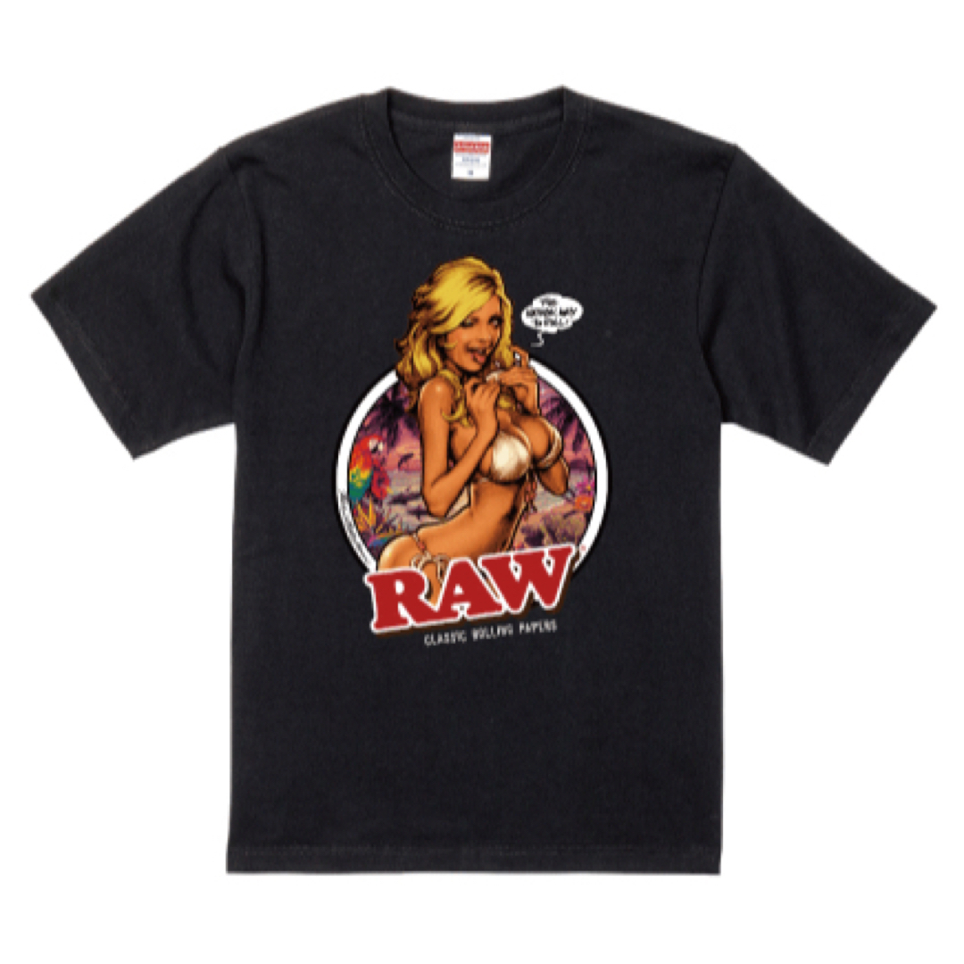 新品　RAW 正規品　ガールTシャツ ロッキンジェリービーン　黒　XL