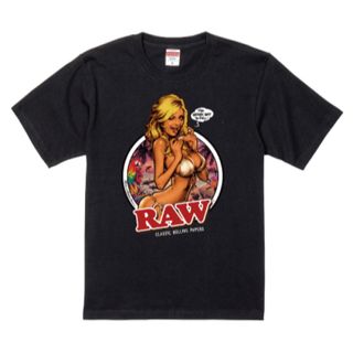 新品　RAW 正規品　ガールTシャツ ロッキンジェリービーン　黒　XL(タバコグッズ)