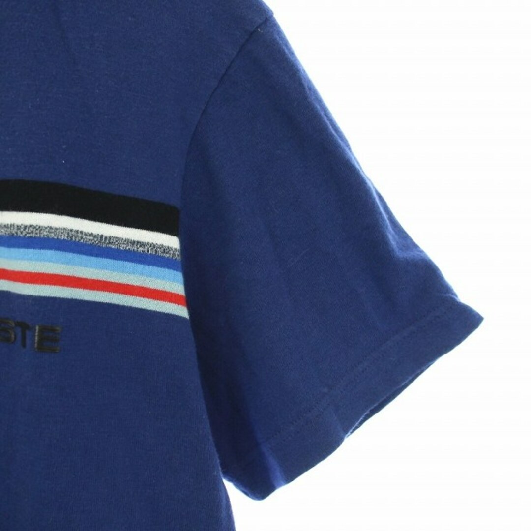 LACOSTE(ラコステ)のラコステ Tシャツ カットソー ドッキング ボーダー ライン 半袖 FR3 青 メンズのトップス(Tシャツ/カットソー(半袖/袖なし))の商品写真