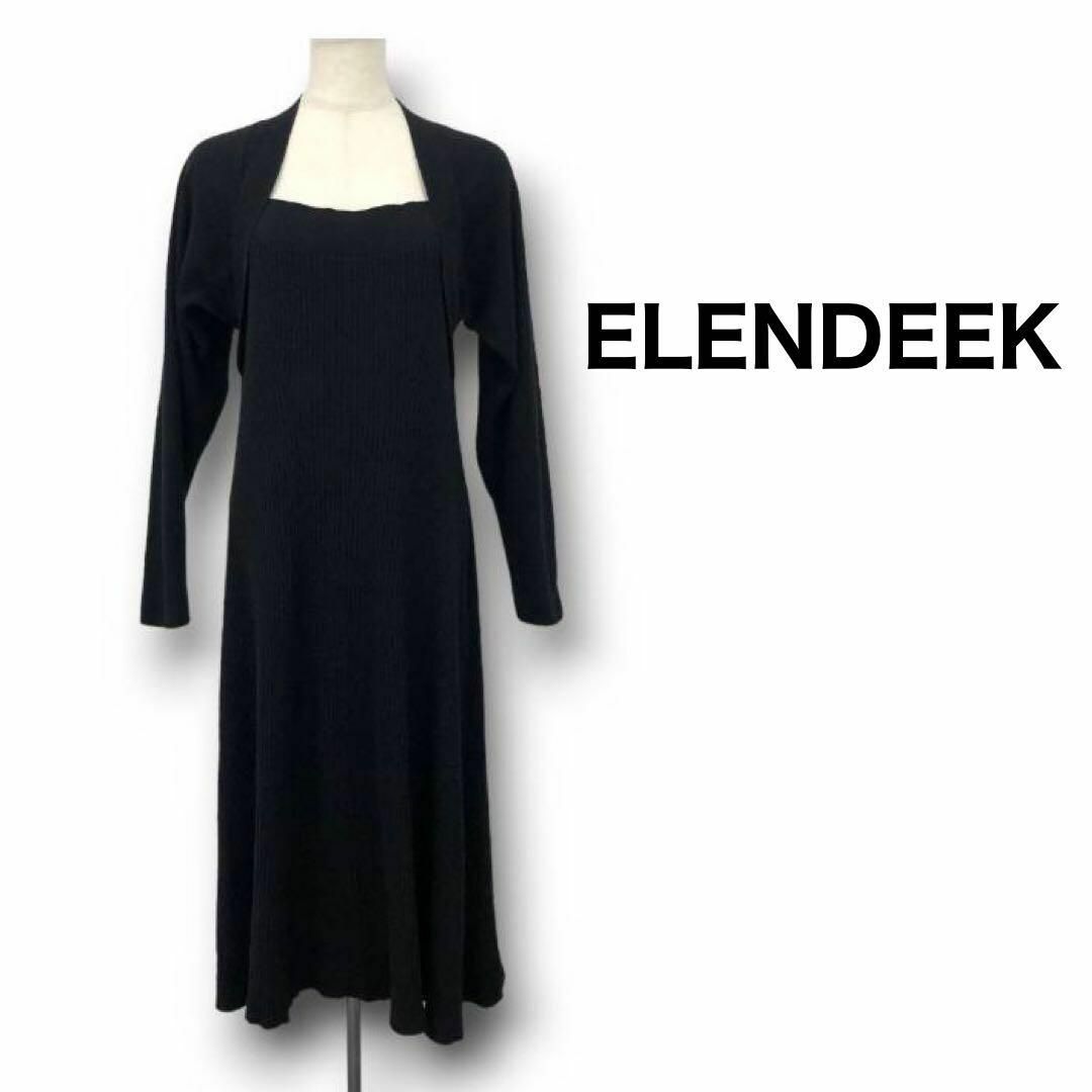 bulluratoレディースELENDEEK CARDIGAN MIX KNIT OP ニットワンピース