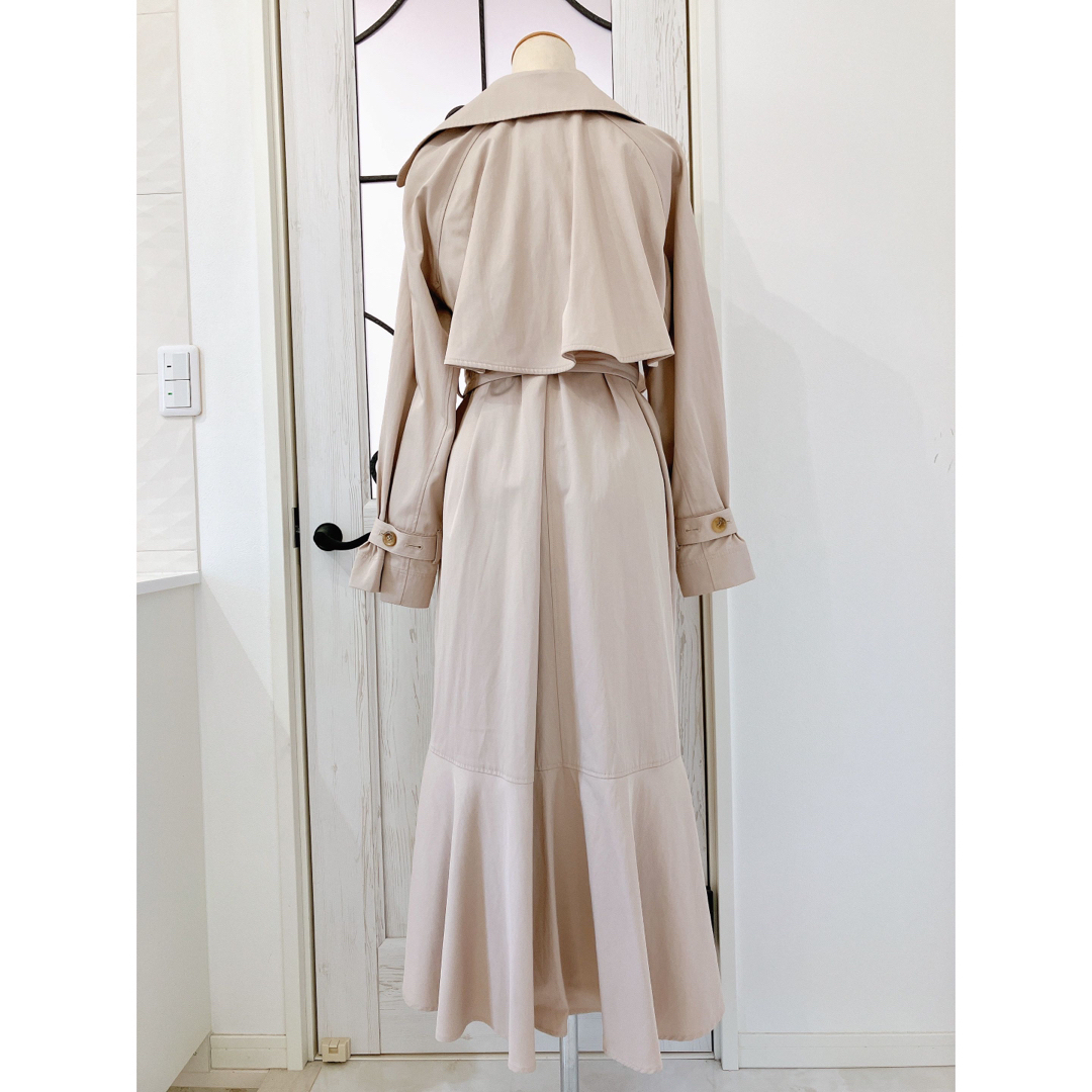 Herlipto Gabardine Ruffled Trench Coat - トレンチコート