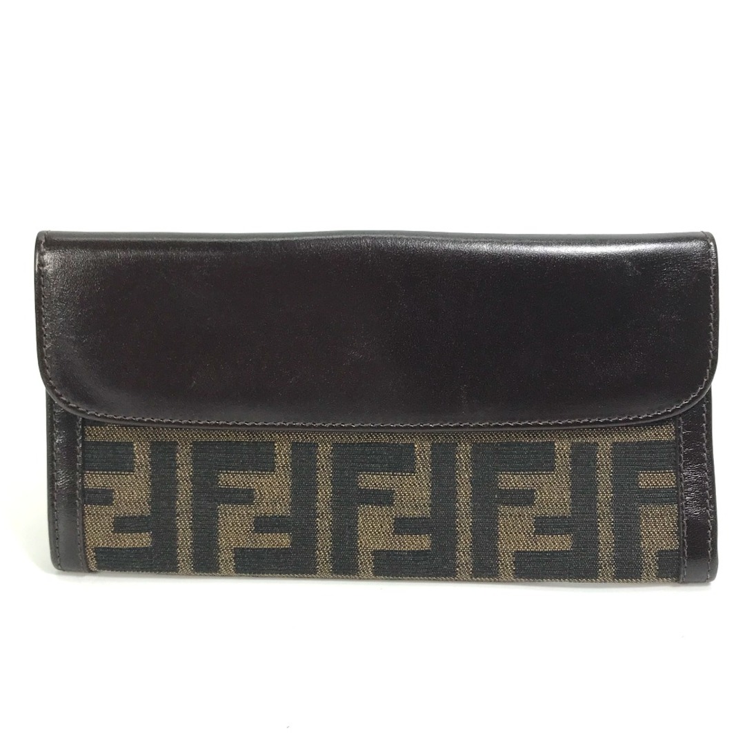 FENDI(フェンディ)のフェンディ FENDI 札入れ 2804-01339 ズッカ Wホック 長財布 キャンバス/レザー ブラウン メンズのファッション小物(長財布)の商品写真