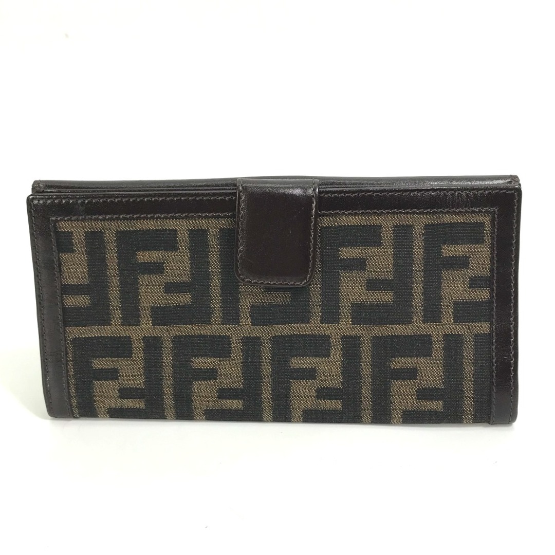 FENDI(フェンディ)のフェンディ FENDI 札入れ 2804-01339 ズッカ Wホック 長財布 キャンバス/レザー ブラウン メンズのファッション小物(長財布)の商品写真