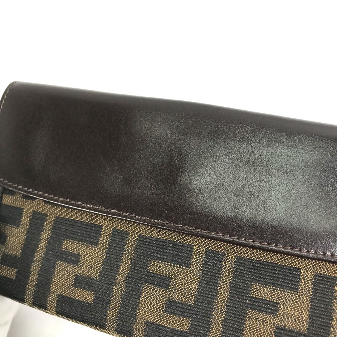 FENDI(フェンディ)のフェンディ FENDI 札入れ 2804-01339 ズッカ Wホック 長財布 キャンバス/レザー ブラウン メンズのファッション小物(長財布)の商品写真