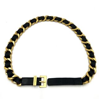 CHANEL - シャネル ココマーク 三連 レザー チェーン ベルト GP レザー