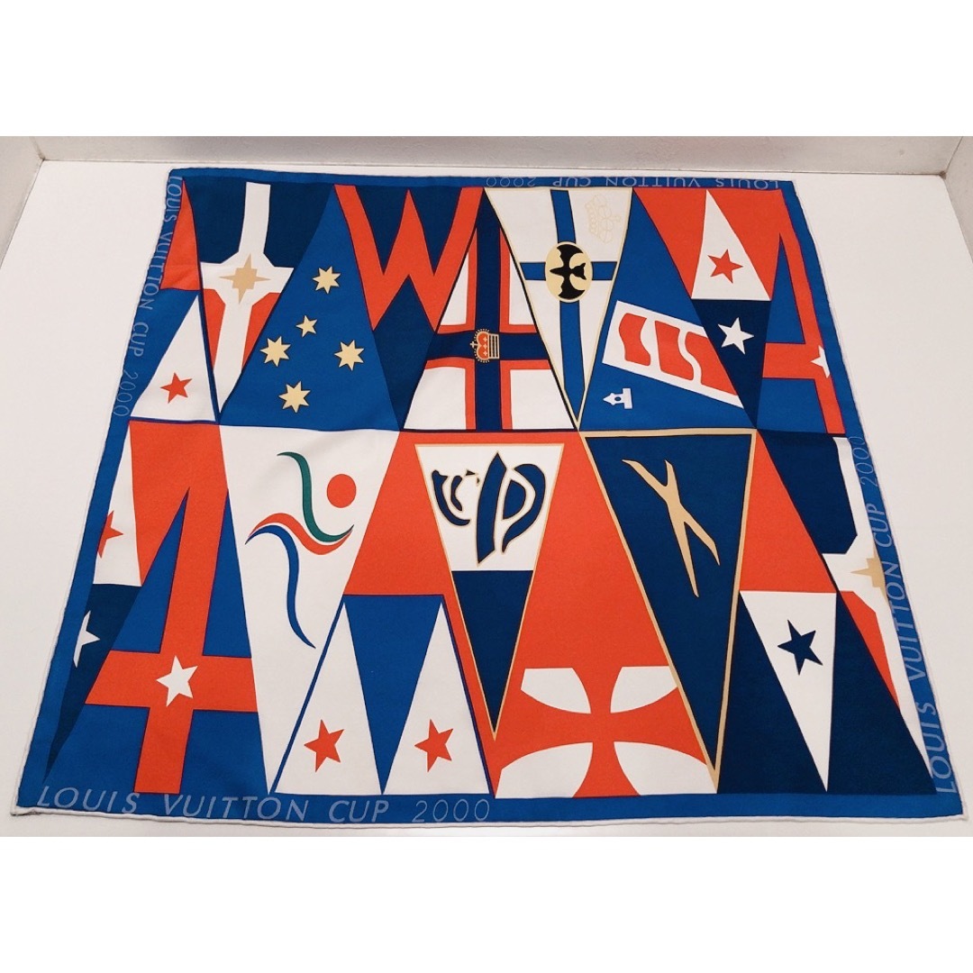 LOUIS VUITTON CUP 大判シルクスカーフ 新品 希少 ケース付き-
