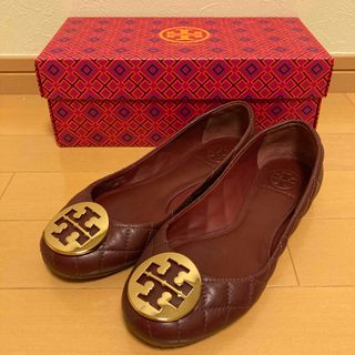 トリーバーチ(Tory Burch)のトリーバーチ　フラットシューズ　パンプス　ボルドー　24cm(バレエシューズ)