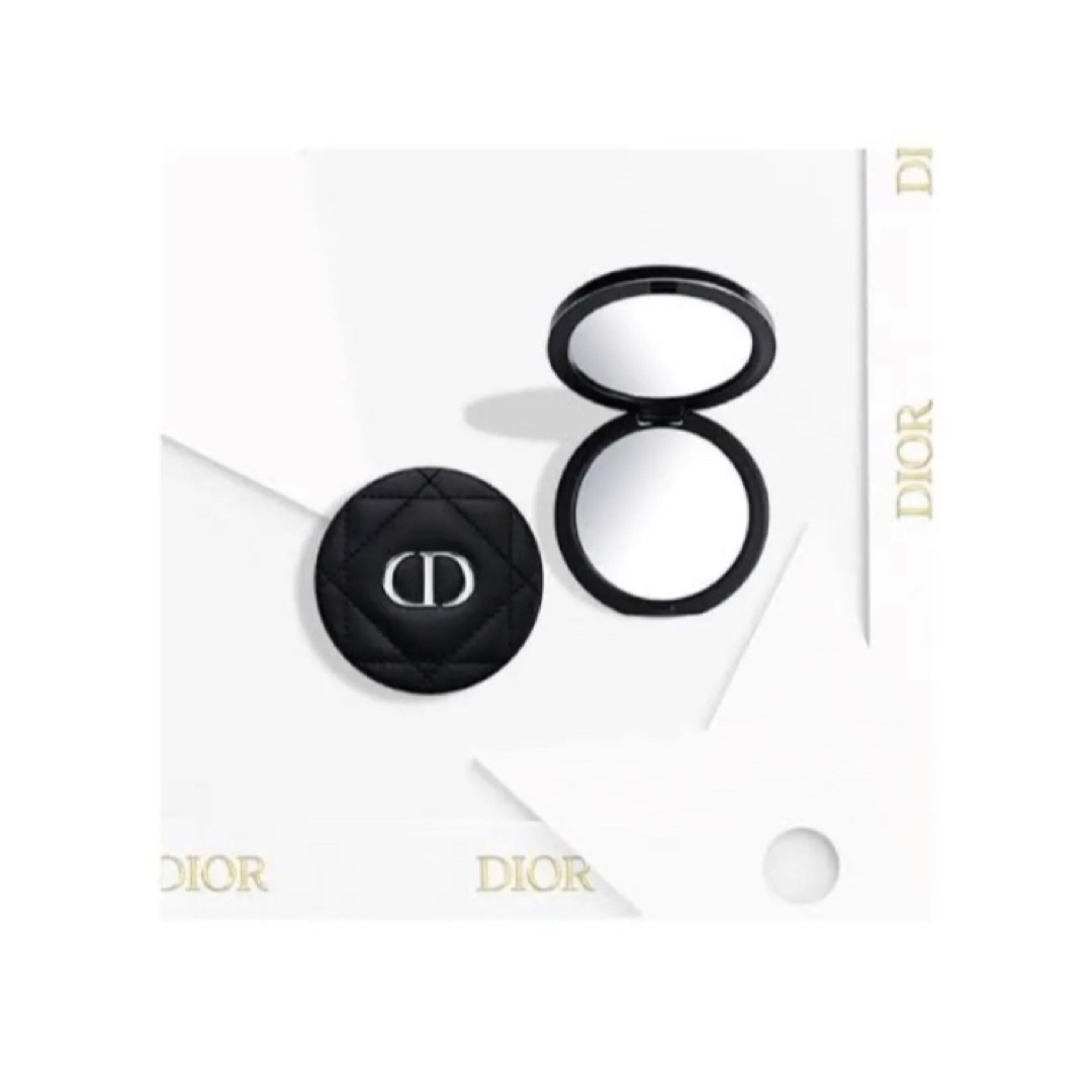新品　Dior　コンパクトミラー　ブラック　ノベルティー