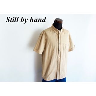 スティルバイハンド(STILL BY HAND)のStill by hand ピンオックス半袖シャツ SH0572 ベージュ(シャツ)