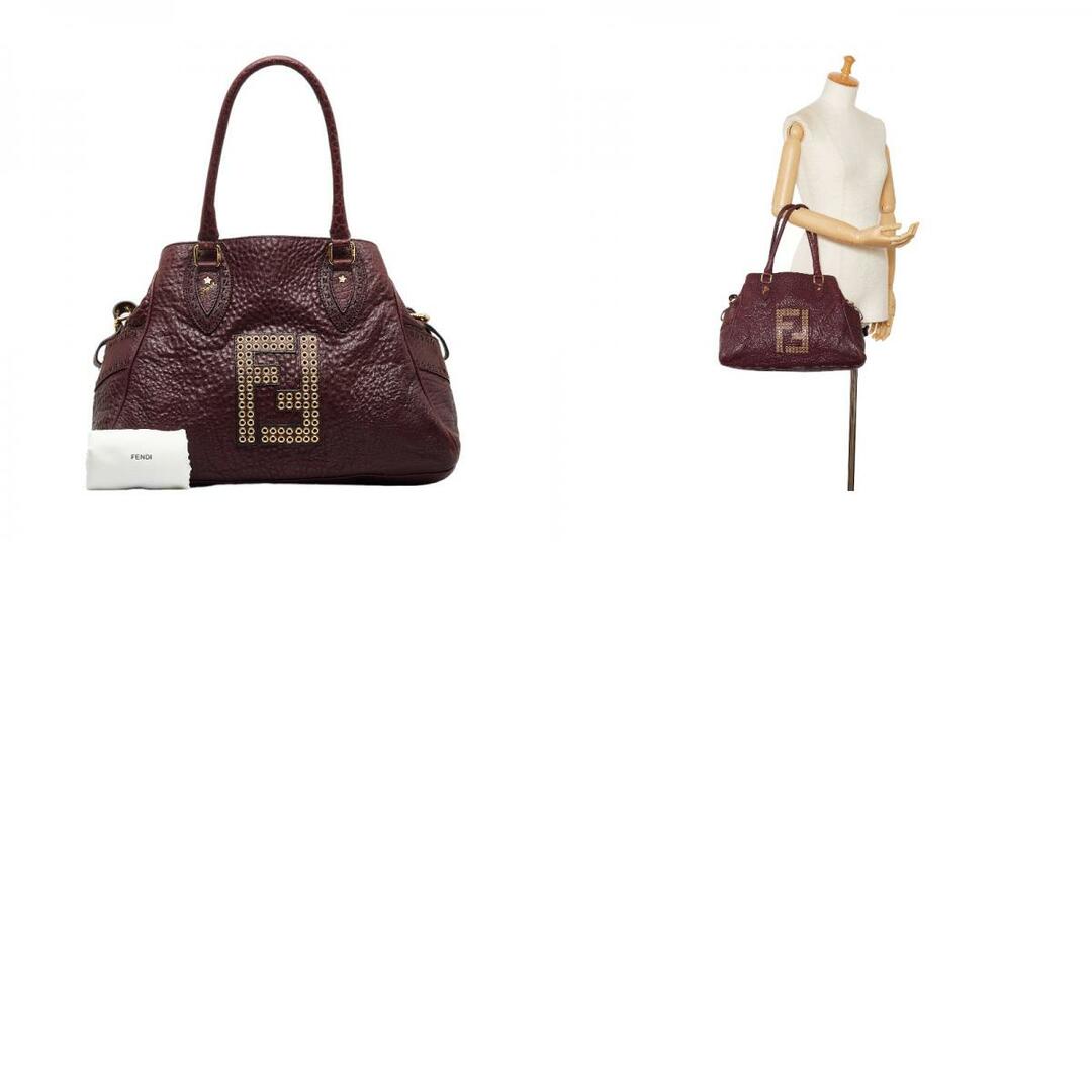 FENDI(フェンディ)のフェンディ ズッカロゴ クロコ ハンドバッグ トートバッグ レザー レディース FENDI 【214-18342】 レディースのバッグ(ハンドバッグ)の商品写真