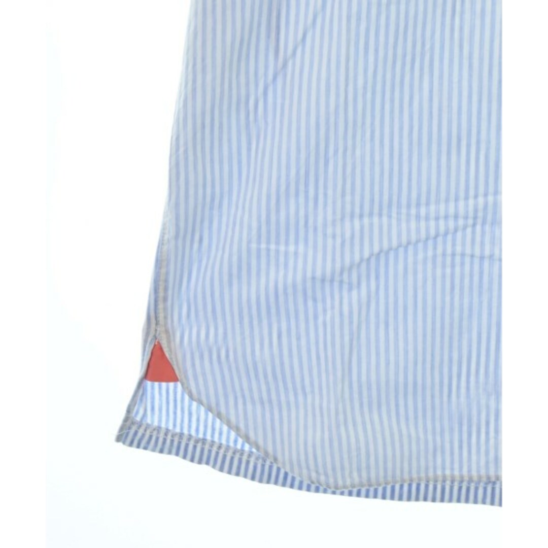 FilMelange(フィルメランジェ)のFilMelange カジュアルシャツ -(XS位) 白x水色(ストライプ) 【古着】【中古】 メンズのトップス(シャツ)の商品写真