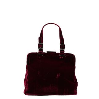 入手困難✨ プラダ PRADA ハンドバッグ がま口 レザー ダークブラウン-