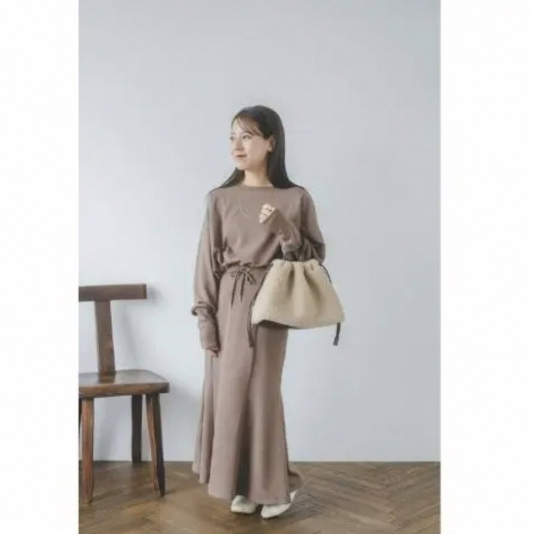 Linen V-Neck Dress Brown 未発売品