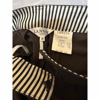 ランバン(LANVIN)のパンツ　38  LANVIN   美脚パンツ　焦茶　新(その他)