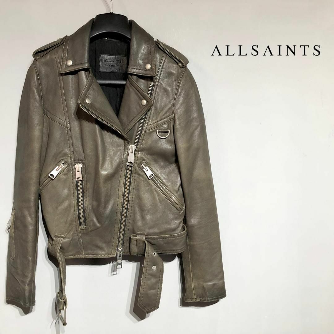 オールセインツ ALLSAINTS レザー ライダースジャケット UK4 ...