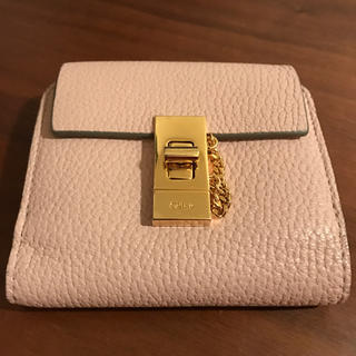クロエ(Chloe)のchloe  クロエ  ドリューシリーズ 二つ折り財布  美品 セメントピンク(財布)