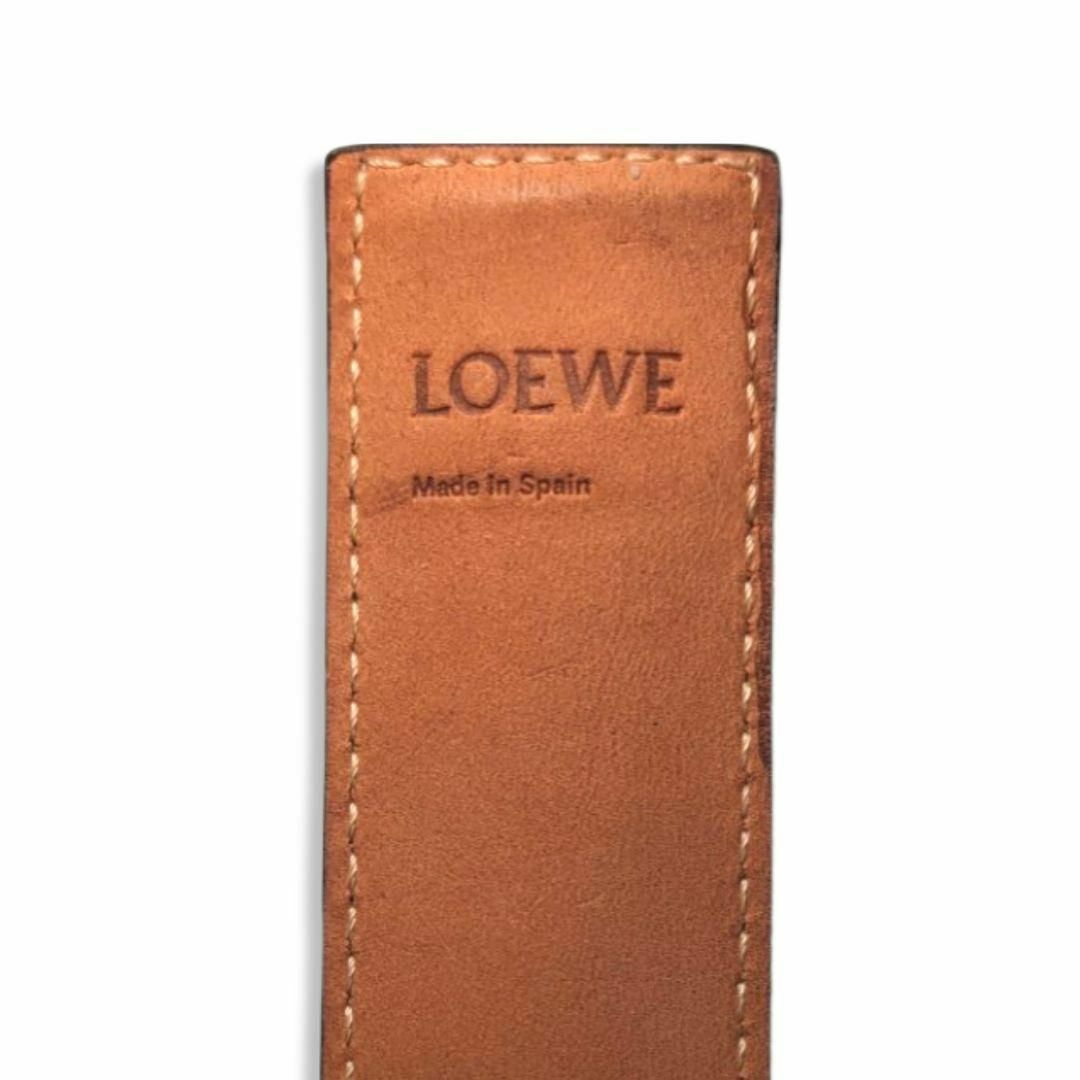 【美品】LOEWEロエベ　アナグラム　レザーバングル　イエロー