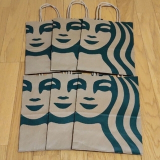 スターバックスコーヒー(Starbucks Coffee)の【クーポン消化】スターバックス 紙袋 6枚 まとめ売り(ショップ袋)