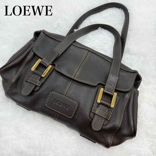 美品 LOEWE ヴィンテージ ショルダーバッグ トートバッグ 肩がけ ロゴ金具