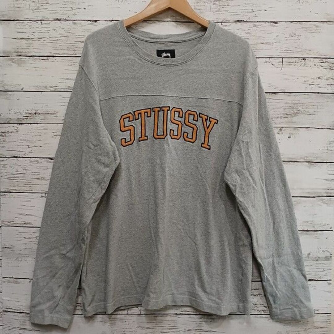 stussy ステューシー スウェット トレーナー グレー 灰色 ゴールド 金