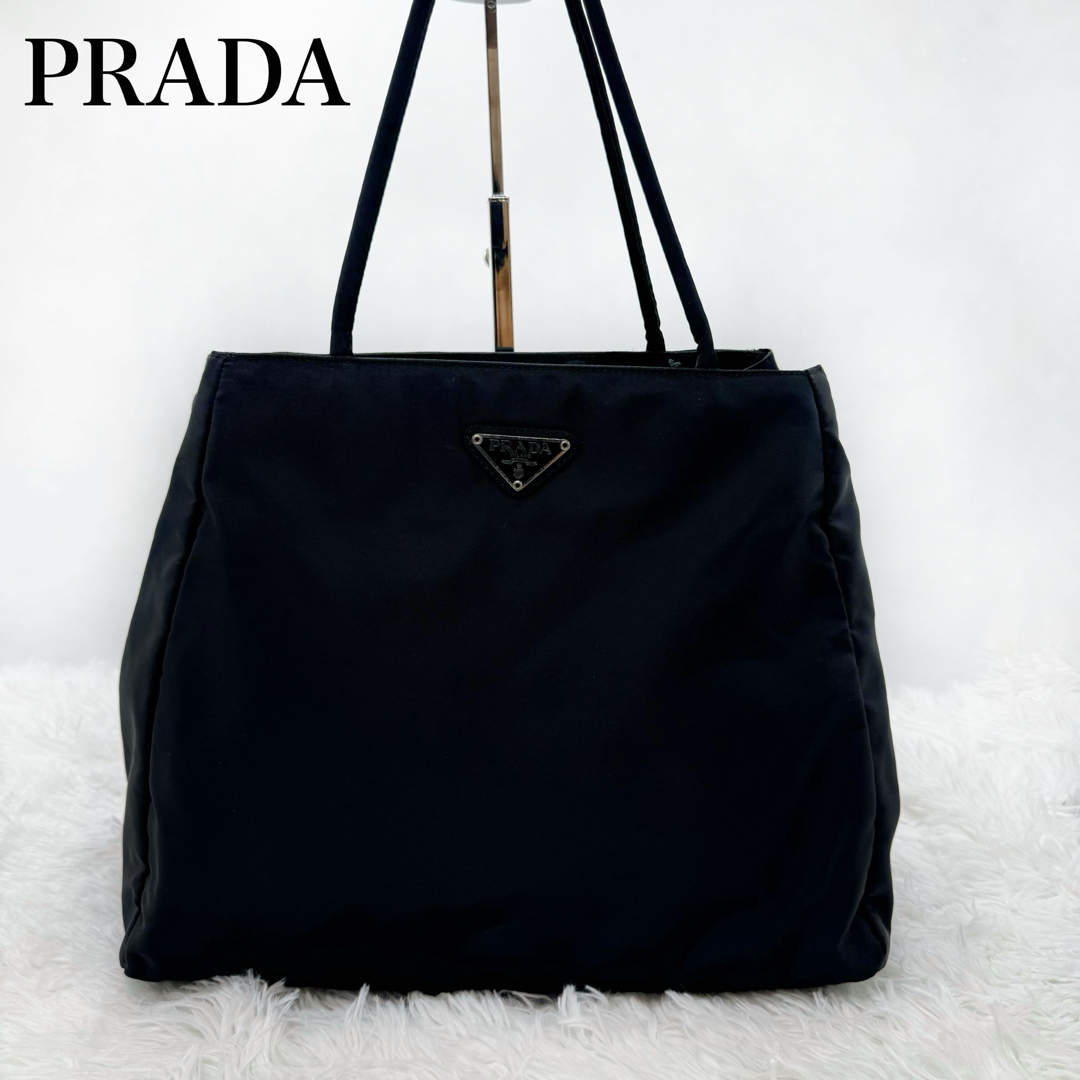 超美品✨PRADA プラダ ナイロン 三角ロゴ ハンドバッグ トートバッグ ...