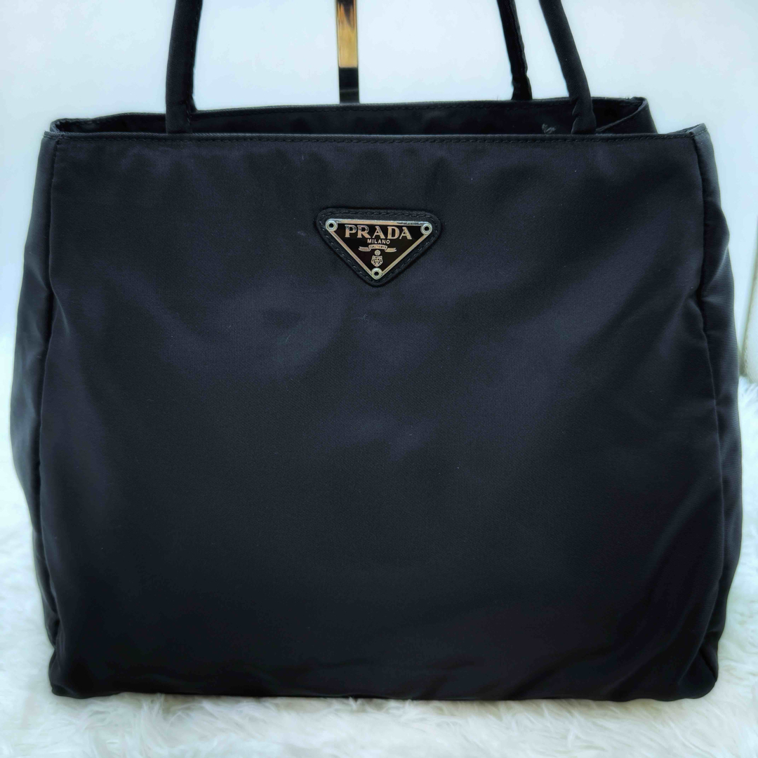 超美品✨PRADA プラダ ナイロン 三角ロゴ ハンドバッグ トートバッグ ...