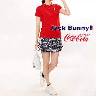 ジャックバニー(JACK BUNNY!!)の新品未使用 Jack Bunny‼！oca-Colaロゴ総柄冷感ツイルスカート(ウエア)