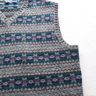Ralph Lauren - RALPH LAUREN 90's フェアアイル柄 総柄 ウールニット