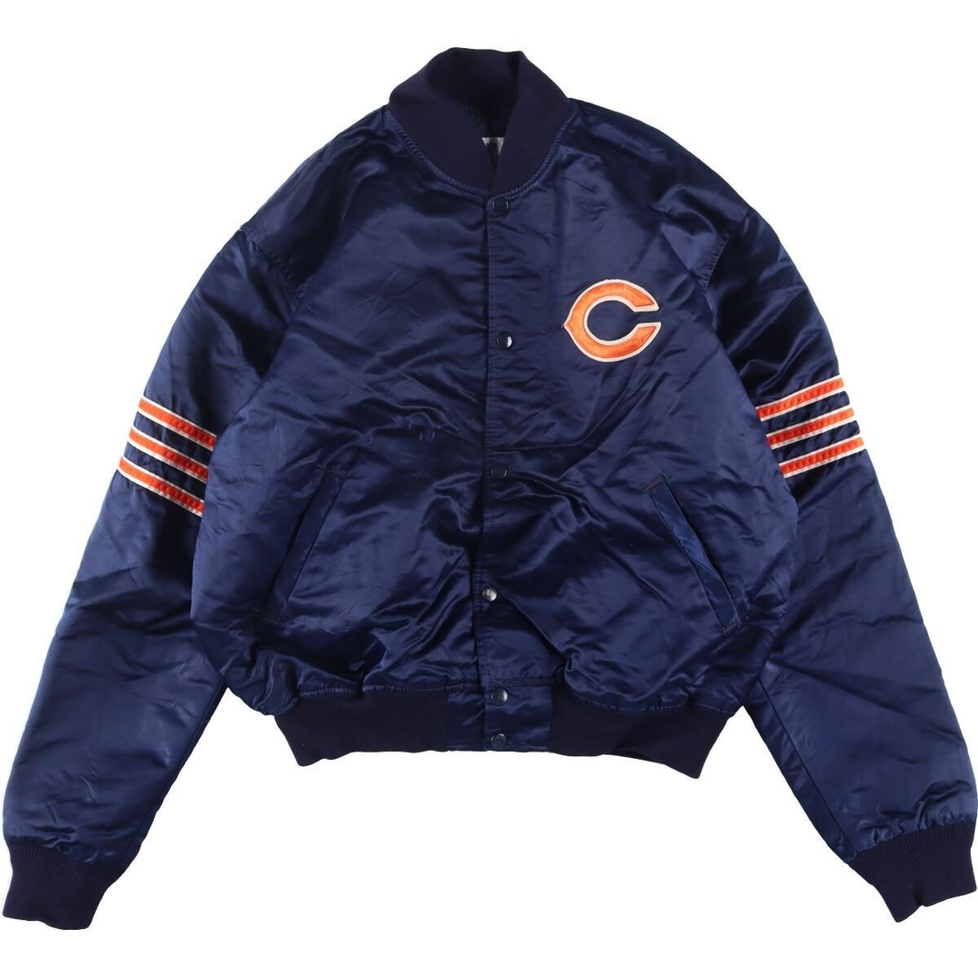 90年代 スターター Starter NFL CHICAGO BEARS シカゴベアーズ ナイロンスタジャン アワードジャケット バーシティジャケット USA製 メンズXL ヴィンテージ /eaa340694