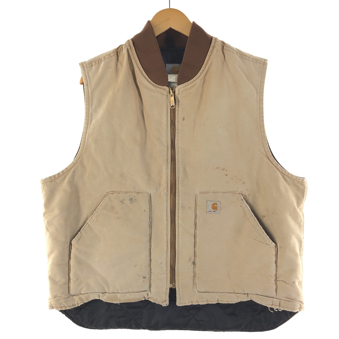 90年代 カーハート Carhartt ダック地ベスト メンズXL ヴィンテージ /eaa370167