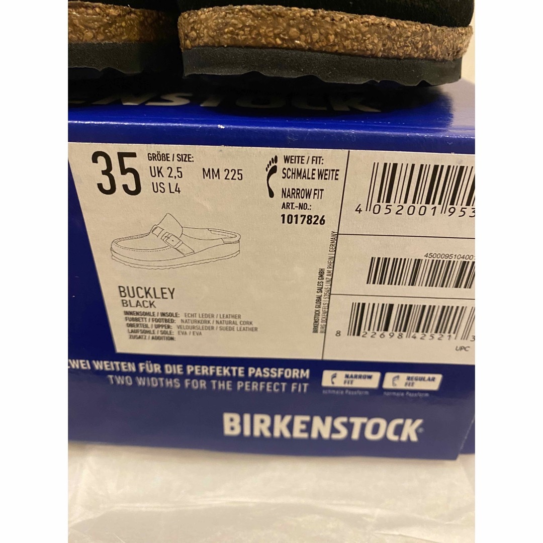 BIRKENSTOCK(ビルケンシュトック)のビルケンシュトック Buckley バックリー ベロア レザーサンダル　ブラック レディースの靴/シューズ(スリッポン/モカシン)の商品写真