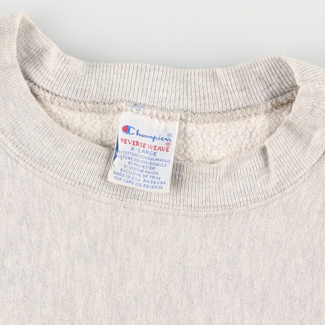 Champion(チャンピオン)の古着 90年代 チャンピオン Champion REVERSE WEAVE リバースウィーブ 刺繍タグ カットオフ クロップド丈 BOSTON ボストン大学カレッジスウェットシャツ トレーナー USA製 レディースXL /eaa373160 レディースのトップス(トレーナー/スウェット)の商品写真