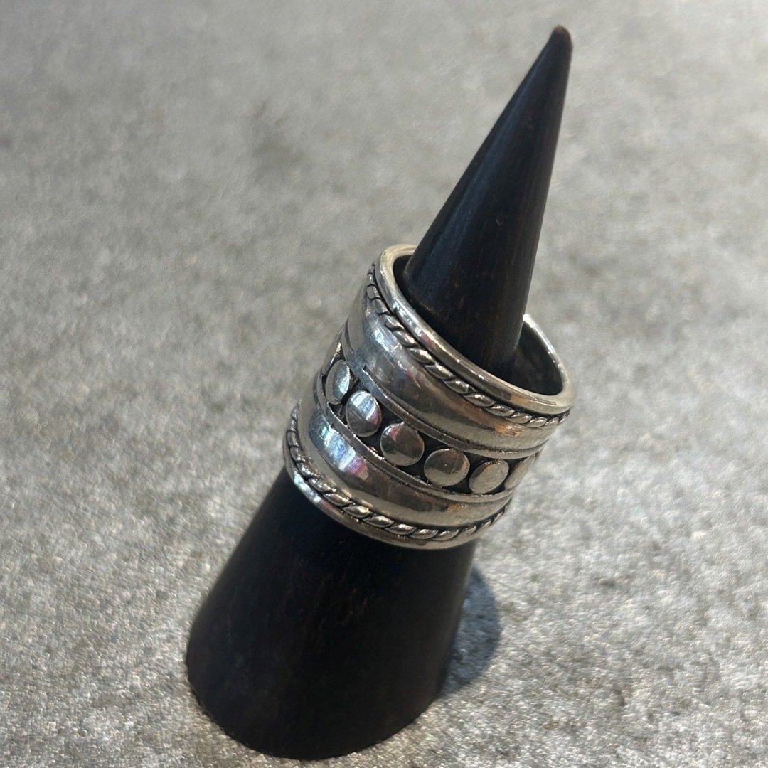 Vintage Silver Flare Tribal Ring 925