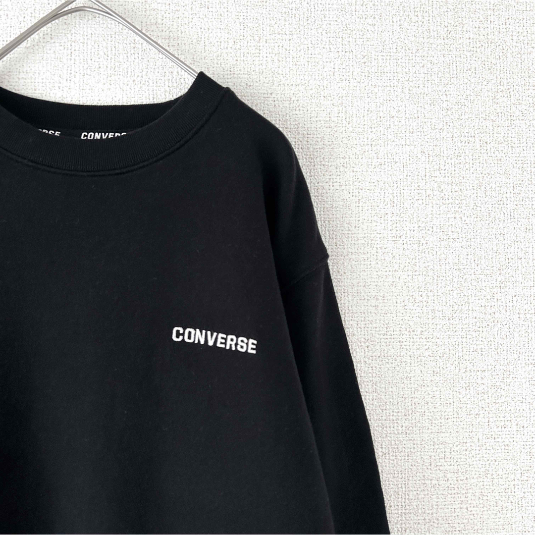 CONVERSE(コンバース)のconverse  コンバース　スウェット　黒　美品 レディースのトップス(トレーナー/スウェット)の商品写真