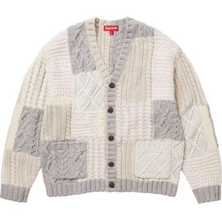 シュプリーム(Supreme)のPatchwork Cable Knit Cardigan(カーディガン)