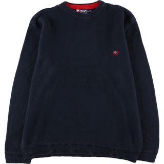 ラルフローレン(Ralph Lauren)の古着 90年代 ラルフローレン Ralph Lauren CHAPS チャップス ヘリンボーン コットンニットセーター メンズXL ヴィンテージ /eaa374066(ニット/セーター)