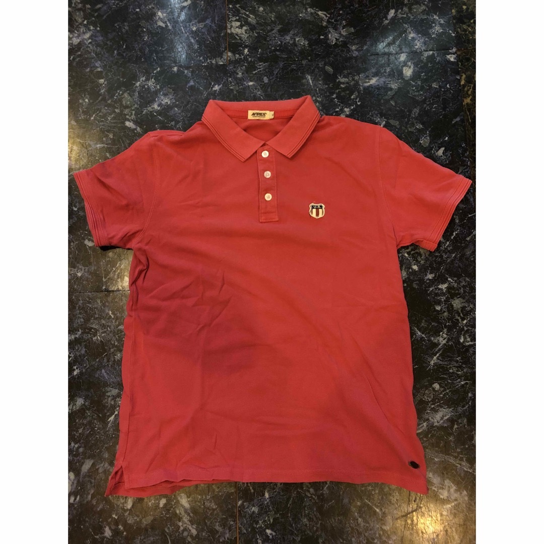 AVIREX(アヴィレックス)のアビレックス AVIREX ポロシャツ 刺繍 赤 レッド メンズのトップス(ポロシャツ)の商品写真