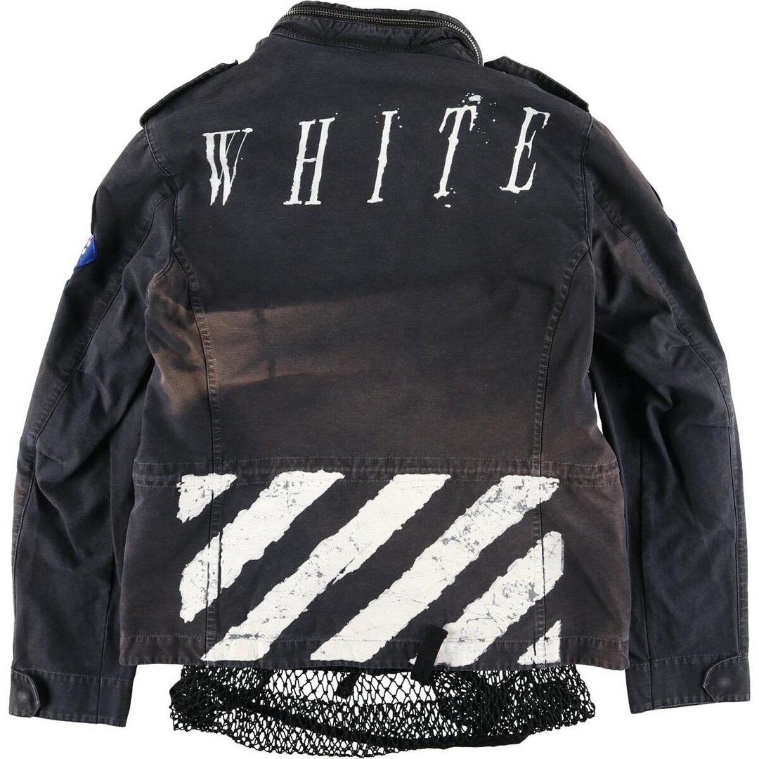 古着 オフホワイト Off-White マルチワッペン バイアンスペイント