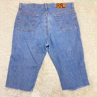 ダブルアールエル(RRL)の大きいサイズ　ダブルアールエル　ハーフデニムパンツ　36(ショートパンツ)