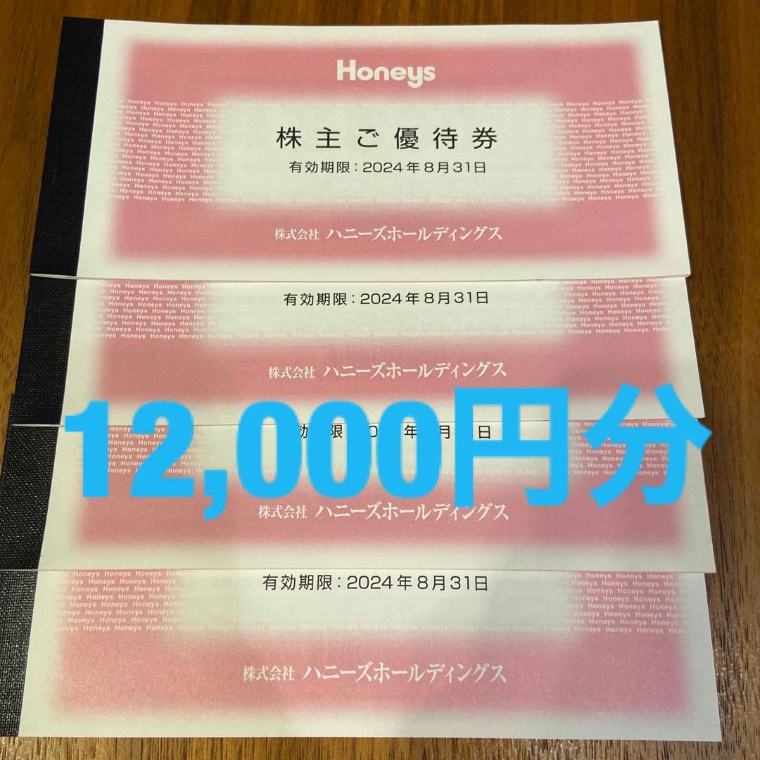 限定特価】 ハニーズ 株主優待 12，000円分 - 優待券/割引券