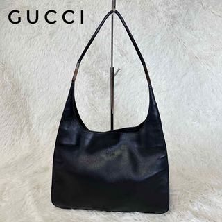 美品✨ グッチ ワンショルダーバッグ レザー　ブラック ハンド シルバー