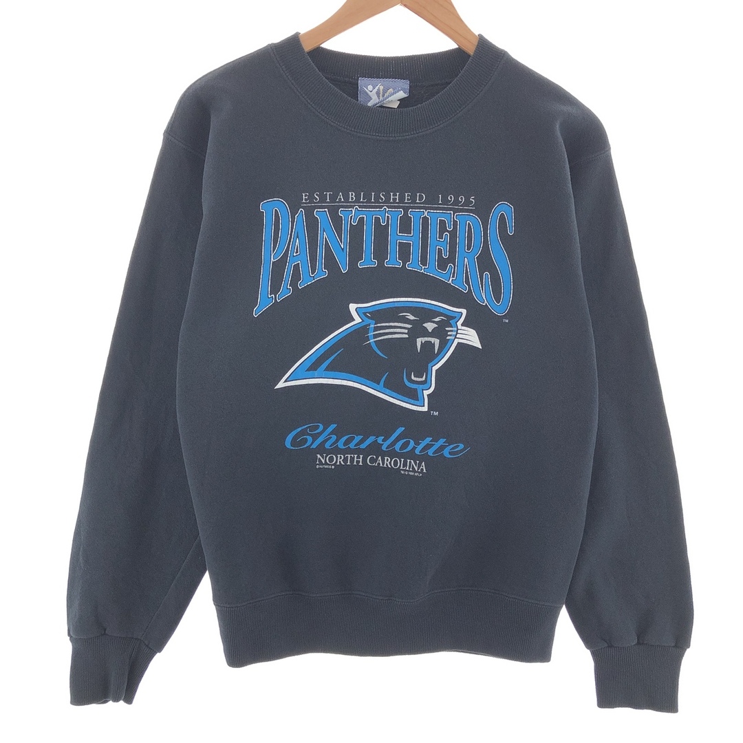 90年代 リー Lee NFL CAROLINA PANTHERS カロライナパンサーズ プリントスウェットシャツ トレーナー USA製 メンズM ヴィンテージ /taa001357