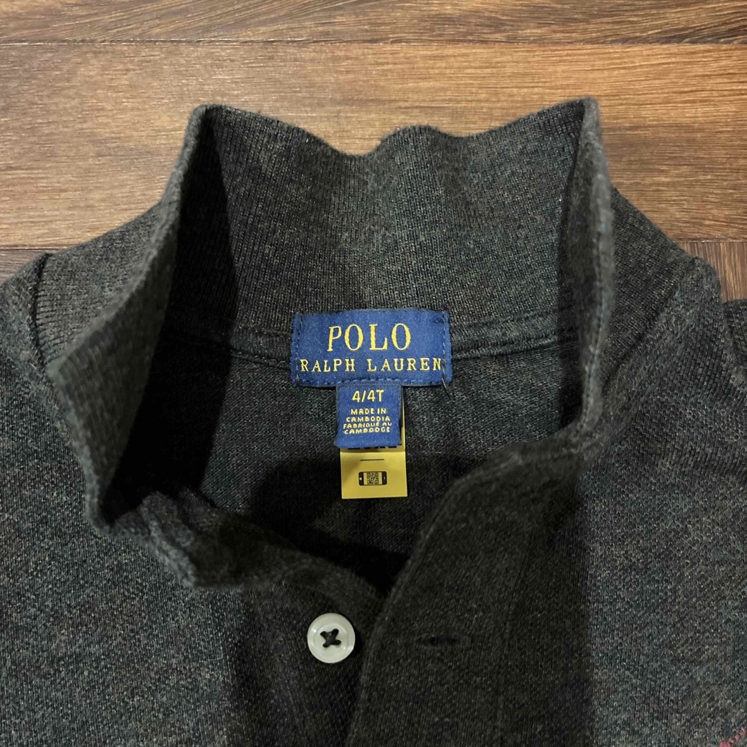 POLO RALPH LAUREN(ポロラルフローレン)のPOLO RALPH LAUREN ラルフローレン　長袖ポロシャツ　4t 110 キッズ/ベビー/マタニティのキッズ服男の子用(90cm~)(Tシャツ/カットソー)の商品写真