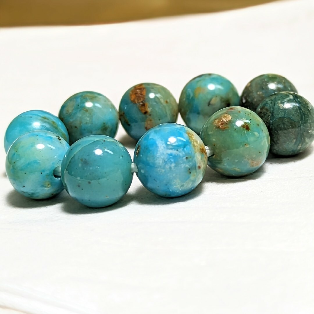 天然石　ブルーオパール　約８㎜×１０玉（１玉￥１,８００　バラ売り可能です）