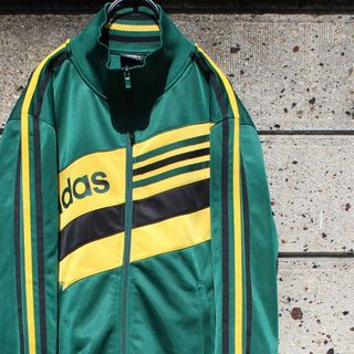 アディダス(adidas)のadidas 00s ジャマイカンカラー 3ライン 古着 トラックジャケット(ジャージ)